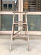 画像6: ウッドステップ　ラダー　ペンキ　ペイント　シャビーシック　大型3段　ガーデニング　はしご　梯子　木製　アイアン　脚立　アンティーク　ビンテージ (6)