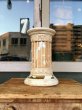画像1: シャビーシック　pedestal　ペデスタル　台座　置物台　モールド　柱　石膏　アンティーク　ビンテージ (1)
