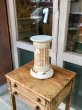 画像2: シャビーシック　pedestal　ペデスタル　台座　置物台　モールド　柱　石膏　アンティーク　ビンテージ (2)