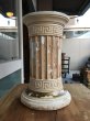 画像4: シャビーシック　pedestal　ペデスタル　台座　置物台　モールド　柱　石膏　アンティーク　ビンテージ (4)