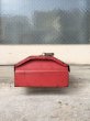 画像3: ツールボックス　小型　薄型　車載工具　レッド　赤　メタルボックス　工具箱　アンティーク　ビンテージ (3)