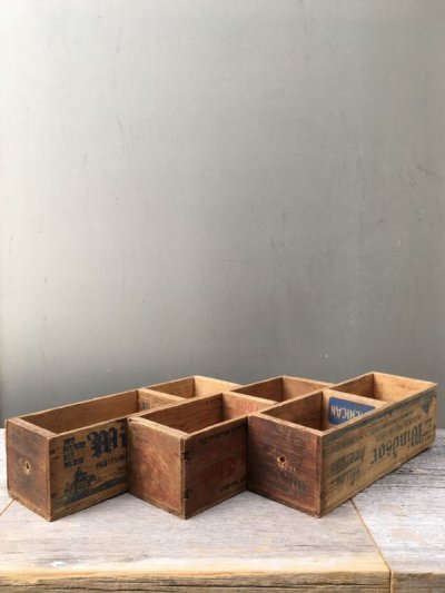 画像3: 1930'S 40'S 50'S　CHEESE CRATE　チーズBOX　チーズクレート　ショップカード　ホルダー　名刺入れ　WINDSOR　KRAFT AMERICAN　ウッドボックス　ミニ 木箱　チーズボックス　アドバタイジング　アンティーク　ビンテージ