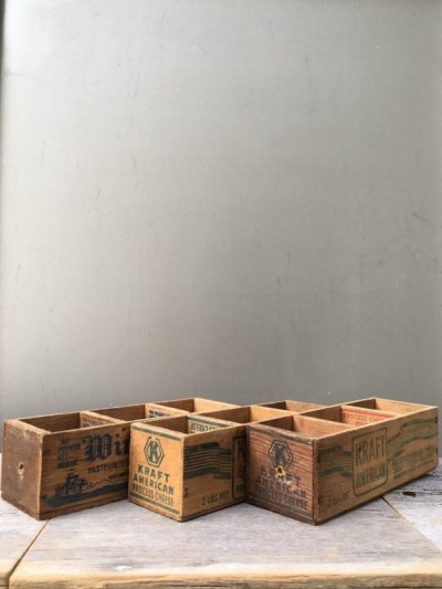画像2: 1930'S 40'S 50'S　CHEESE CRATE　チーズBOX　チーズクレート　ショップカード　ホルダー　名刺入れ　WINDSOR　KRAFT AMERICAN　ウッドボックス　ミニ 木箱　チーズボックス　アドバタイジング　アンティーク　ビンテージ