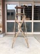 画像4: ウッド　ステップラダー　ラダー　はしご　梯子　木製　脚立　大型　5段　スプラッターペイント　ペンキ　シャビーシック　アンティーク　ビンテージ (4)