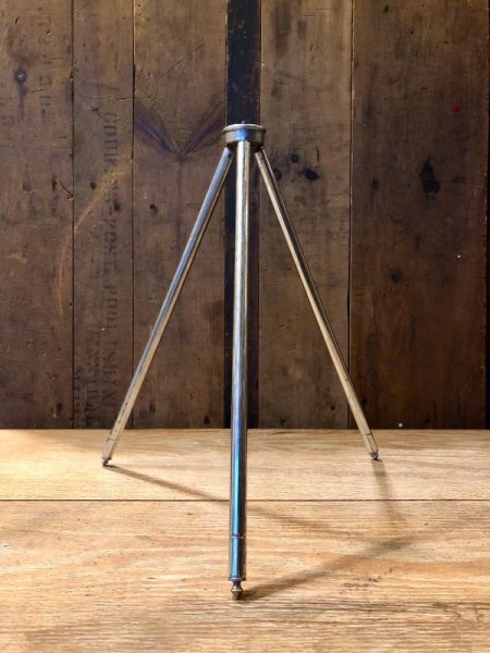 画像1: トライポッド　tripod　カメラ用 三脚　ハンディー　スチール　ブラスグライズ　アンティーク　ビンテージ (1)