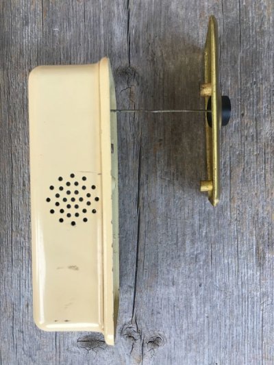 画像1: 1930'S 40'S　AUTHOTONE　DOOR CHIME　非電動式　プッシュボタン　プッシュ式　ドアベル　チャイム　スチール　ブラス　実働　フルセット　アンティーク　ビンテージ