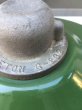 画像16: 1940'S 50'S　インダストリアル　ポーチライト　ガスステーションランプ　ホーローメタルシェード　琺瑯　1灯　グリーン　アンティーク　ビンテージ (16)