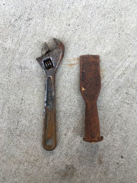 画像1: 1940'S 50'S 60'S　Old tools　vintage  tools　オールドツールセット　オブジェに　コレクションに　モンキーレンチ　鑿　チゼル　アイアン　ディスプレイに　アンティーク　ビンテージ (1)
