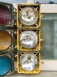 画像9: 1950'S 60'S　アメリカ　信号機　信号　トラフィック シグナル　サイン　ガラス　キャストアルミニューム　3灯　店舗用　照明　ディスプレイに　アンティーク　ビンテージ (9)