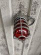 画像13: 1940'S 50’S　RAB　シップライト　ポーチライト　ケージランプ　ヘヴィーデューティー　赤色灯　エマージェンシー　暗室　インダストリアル　シーリングライト　フラッシュマウント　ラウンドクリアガラスシェード　1灯　キャストアルミニューム　アンティーク　ビンテージ (13)