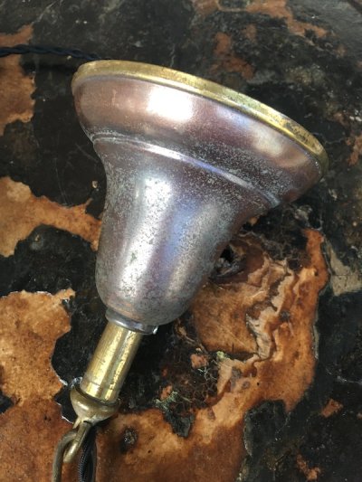 画像2: 1910’S 20'S　アーリーセンチュリー　ビクトリアン　シーリングライト　1灯　エクストラヘヴィー ミルクガラスシェード　真鍮　アンティーク　ビンテージ