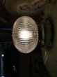 画像7: 1930'S 1940'S　シーリングライト　1灯　リブドクリアガラスシェード　ジェリーフィッシュシェイプ　フラッシュマウント　クロムメッキ　スイッチ付き　アンティーク　ビンテージ (7)