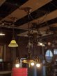 画像6: 1920'S30'S　アールデコ　シーリングライト　パンランプ　3灯　シャンデリア　真鍮　ベアバルブ　スイッチ付　ソケットサラウンド　装飾　アンティーク　ビンテージ (6)