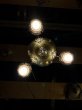 画像2: 1920'S30'S　アールデコ　シーリングライト　パンランプ　3灯　シャンデリア　真鍮　ベアバルブ　スイッチ付　ソケットサラウンド　装飾　アンティーク　ビンテージ (2)