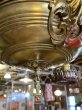 画像12: 1920'S30'S　アールデコ　シーリングライト　パンランプ　3灯　シャンデリア　真鍮　ベアバルブ　スイッチ付　ソケットサラウンド　装飾　アンティーク　ビンテージ (12)