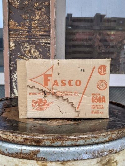 画像2: 1950'S 60'S　NOS　デッドストック　箱付き　FASCO INDUSTRIES,INC.　換気扇　assy　ファン一式　スチール　ステインレス　アドバタイジング　アンティーク　ビンテージ