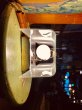 画像5: 1950’S　ミッドセンチュリー　パウダールームランプ　アトミック　幾何学柄?!　フィフティーズ　ウォールランプ　シーリングライト　ムードランプ　シェードランプ　間接照明　ガラス　スチール　クロムメッキ　2灯　アンティーク　ビンテージ (5)