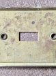 画像5: 1920 30's　スイッチプレート　アメリカ　真鍮　ヘヴィーブラス　1口　トグルスイッチ　BRYANT　無記名　アンティーク　ビンテージ (5)