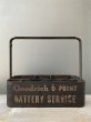 画像6: 1940'S 50'S　レア!!　4面プリント　グッドリッチ　GOODRICH BATTERY SERVICE　ツールトート　ツールバスケット　工具入　オートモビリア　ディスプレイラック　モーター系　モーター物　アイアン　インダストリアル　アンティーク　ビンテージ  (6)