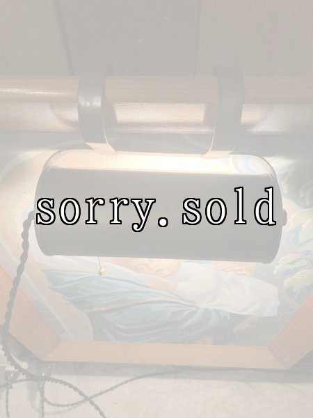 画像4: 1950'S　ピクチャーフレームライト　フックハンギングランプ　メニュー灯　掲示板　レコードジャケット灯　スチール　1灯　首振り　アンティーク　ビンテージ (4)