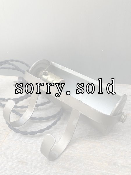 画像10: 1950'S　ピクチャーフレームライト　フックハンギングランプ　メニュー灯　掲示板　レコードジャケット灯　スチール　1灯　首振り　アンティーク　ビンテージ (10)