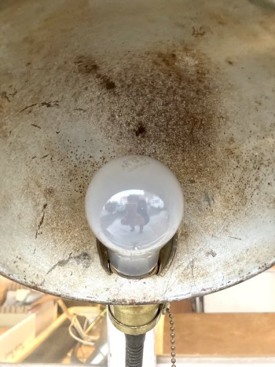 画像1: 1930'S 40'S　ARROW　グースネック　フロアランプ　スポットライト　インダストリアル　フレキシブルアーム　1灯　高さ調整　角度調整　アイアン　アンティーク　ビンテージ