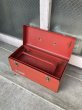 画像13: ツールボックス　RED　やや大型　ミントコンディション　インナートレイ付き　メタルボックス　工具箱　インダストリアル　アンティーク　ビンテージ (13)
