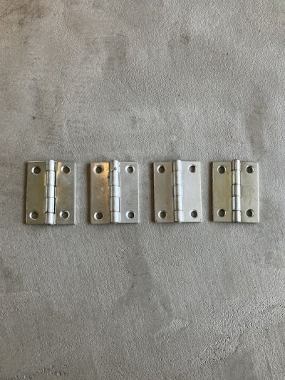 画像2: 1960'S　STANLEY　蝶番　4pcs/set　スチール　アイアン　メッキ　4個セット　丁番　バタフライ　ヒンジ　アンティーク　ビンテージ