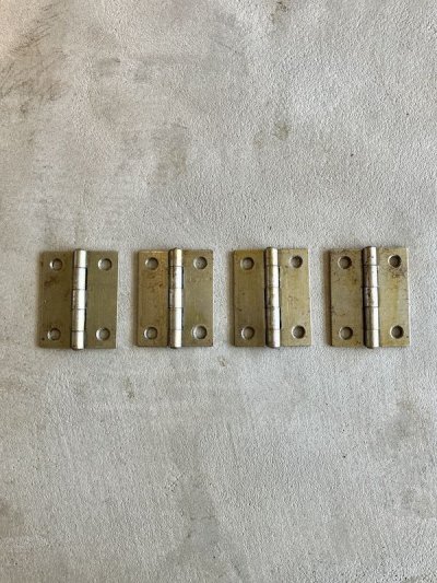 画像1: 1960'S　STANLEY　蝶番　4pcs/set　スチール　アイアン　メッキ　4個セット　丁番　バタフライ　ヒンジ　アンティーク　ビンテージ