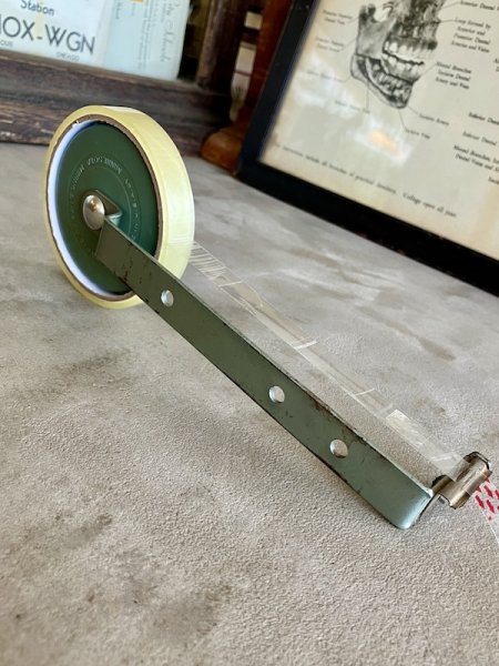 画像1: 1960'S　ミッドセンチュリー　MINNESOTA MINING & MFG,CO.　made in USA　3M　THREE M　スリーエム　セロテープディスペンサー　テープカッター　デスクマウント型　アメリカ　ステーショナリー　スチール×プラスチック　アンティーク　ビンテージ (1)