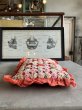 画像5: 1890’S 1900'S 1910'S　ヴィクトリアン　フェザークッション　ハンドメイド　フラワーモチーフ　柄　シルク　レース　フリル　オーガンジー　赤系　アンティーク　ビンテージ　 (5)