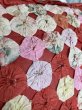 画像11: 1890’S 1900'S 1910'S　ヴィクトリアン　フェザークッション　ハンドメイド　フラワーモチーフ　柄　シルク　レース　フリル　オーガンジー　赤系　アンティーク　ビンテージ　 (11)