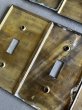 画像16: 1920 30's　PATINA　スイッチプレート　アメリカ　真鍮　ヘヴィーブラス　1口　トグルスイッチ　タンブラースイッチ　レバースイッチ　BRYANT,ジェネラルエレクトリック & UNKNOWN　アンティーク　ビンテージ (16)