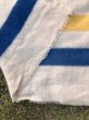 画像16: 1950'S　J.C.PENNY CO.Inc　Golden Down　ALL WOOL BLANKET　ペニーズ　J.C.ペニー　ウール ブランケット　マルチカラー　ストライプ　キャンプ　アウトドア　ハドソンベイ風　アンティーク　ビンテージ (16)