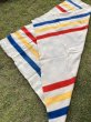 画像5: 1950'S　J.C.PENNY CO.Inc　Golden Down　ALL WOOL BLANKET　ペニーズ　J.C.ペニー　ウール ブランケット　マルチカラー　ストライプ　キャンプ　アウトドア　ハドソンベイ風　アンティーク　ビンテージ (5)