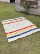 画像11: 1950'S　J.C.PENNY CO.Inc　Golden Down　ALL WOOL BLANKET　ペニーズ　J.C.ペニー　ウール ブランケット　マルチカラー　ストライプ　キャンプ　アウトドア　ハドソンベイ風　アンティーク　ビンテージ (11)
