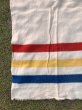 画像12: 1950'S　J.C.PENNY CO.Inc　Golden Down　ALL WOOL BLANKET　ペニーズ　J.C.ペニー　ウール ブランケット　マルチカラー　ストライプ　キャンプ　アウトドア　ハドソンベイ風　アンティーク　ビンテージ (12)