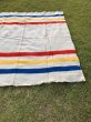画像22: 1950'S　J.C.PENNY CO.Inc　Golden Down　ALL WOOL BLANKET　ペニーズ　J.C.ペニー　ウール ブランケット　マルチカラー　ストライプ　キャンプ　アウトドア　ハドソンベイ風　アンティーク　ビンテージ (22)
