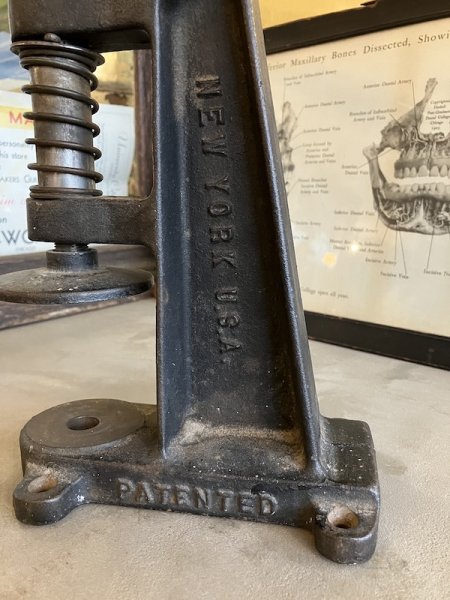 画像18: 1920'S 30'S　Defiance　ボタンプレス機　ボタンプレッサー　ハンドプレス　Button Machine Company　くるみボタン　アイレット　ハトメ　アイアン　New York　アンティーク　ビンテージ (18)