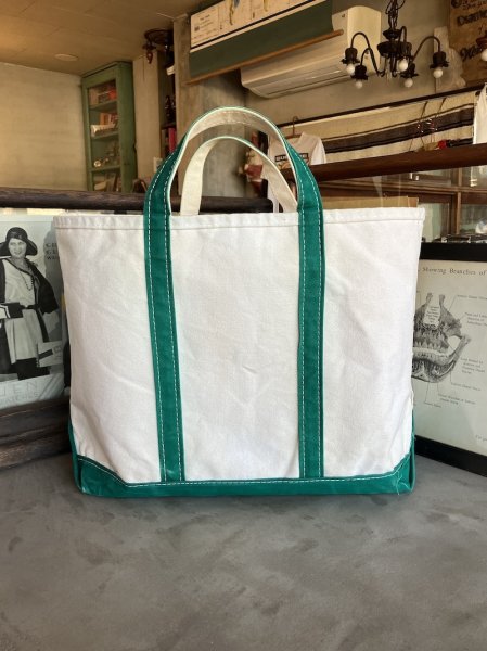 画像3: 1980’s 90'S　L.L.BEAN　Vintage　Boat and Tote　モノグラム　ボートアンドトート　エルエルビーン　L.L.ビーン　ビーントート　ショートハンドル ラージ　LARGE　アメリカ製　MADE IN USA　グッドコンディション　GREEN　2色タグ　帆布　ビンテージ (3)