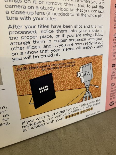 画像16: 1960'S　ミッドセンチュリー　Title Spots　店舗サインボード　デッドストック　ムービータイトル　スライドタイトル　YOUTUBE & SNS タイトル　看板　パーチクルボード　有孔ボード　プラスティック　アドバタイジング　ショップ　ストアー　プライスボード　SIGN　Hudson Photographic Industries　アンティーク　ビンテージ (16)