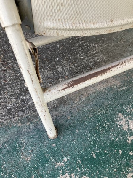 画像11: 1960'S　HEYWOOD WAKEFIELD　フォールディングチェア　ヘイウッド・ウェイクフィールド　ミッドセンチュリー　モダン　モダニズム　スチール　椅子　折りたたみ椅子　EAMES ERA　イームズ　ネルソン　パントン　スペースエイジ　少々難あり　ビンテージ　アンティーク (11)