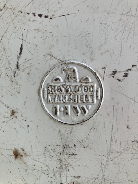 画像16: 1960'S　HEYWOOD WAKEFIELD　フォールディングチェア　ヘイウッド・ウェイクフィールド　ミッドセンチュリー　モダン　モダニズム　スチール　椅子　折りたたみ椅子　EAMES ERA　イームズ　ネルソン　パントン　スペースエイジ　少々難あり　ビンテージ　アンティーク (16)