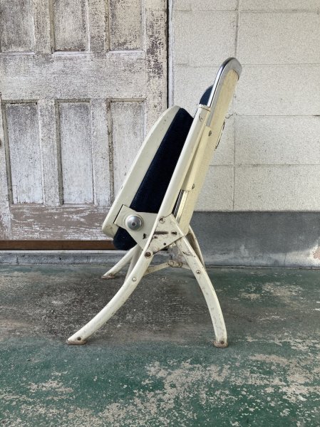 画像7: 1960'S　HEYWOOD WAKEFIELD　フォールディングチェア　ヘイウッド・ウェイクフィールド　ミッドセンチュリー　モダン　モダニズム　スチール　椅子　折りたたみ椅子　EAMES ERA　イームズ　ネルソン　パントン　スペースエイジ　座面少々日ヤケあり　ビンテージ　アンティーク (7)