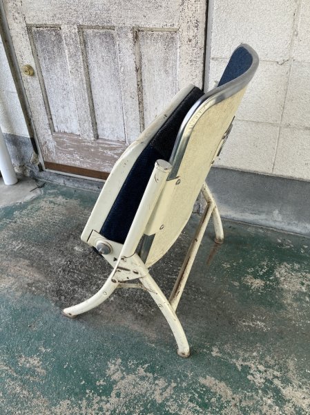 画像8: 1960'S　HEYWOOD WAKEFIELD　フォールディングチェア　ヘイウッド・ウェイクフィールド　ミッドセンチュリー　モダン　モダニズム　スチール　椅子　折りたたみ椅子　EAMES ERA　イームズ　ネルソン　パントン　スペースエイジ　座面少々日ヤケあり　ビンテージ　アンティーク (8)