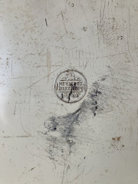 画像16: 1960'S　HEYWOOD WAKEFIELD　フォールディングチェア　ヘイウッド・ウェイクフィールド　ミッドセンチュリー　モダン　モダニズム　スチール　椅子　折りたたみ椅子　EAMES ERA　イームズ　ネルソン　パントン　スペースエイジ　座面少々日ヤケあり　ビンテージ　アンティーク (16)