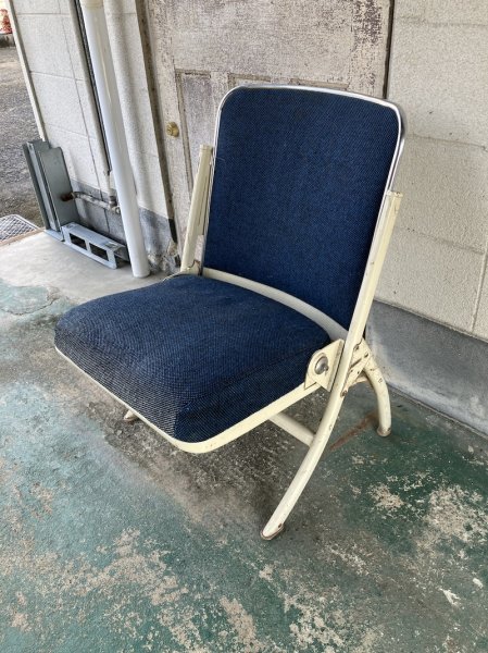 画像2: 1960'S　HEYWOOD WAKEFIELD　フォールディングチェア　ヘイウッド・ウェイクフィールド　ミッドセンチュリー　モダン　モダニズム　スチール　椅子　折りたたみ椅子　EAMES ERA　イームズ　ネルソン　パントン　スペースエイジ　座面少々日ヤケあり　ビンテージ　アンティーク (2)