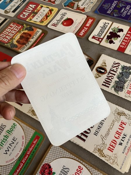 画像11: 1920’S 30'S 40'S 50'S 60'S　57pcs/set　ヴィンテージ　デッドストック　ワインラベル　フランス　アメリカ　アップルワイン　ピーチワイン　チェリーワイン　赤ワイン　白ワイン　ラベル　アドバタイシング　デザインサンプルに　店舗ディスプレイに　57枚セット　アンティーク　ビンテージ (11)