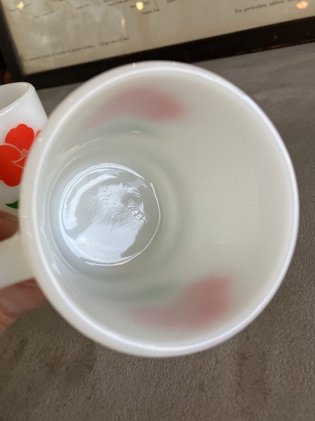 画像10: 1960'S 70'S　Fire-King　スタッキングマグ　FOXY FLOWERS　フォクシーフラワーズ　ポピー　アンカーホッキング　ファイヤーキング　レッド＆イエロー　ミントコンディション　アンティーク　ビンテージ (10)