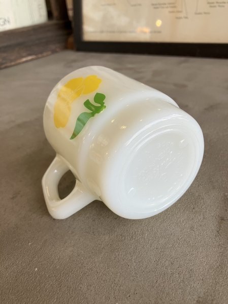 画像16: 1960'S 70'S　Fire-King　スタッキングマグ　FOXY FLOWERS　フォクシーフラワーズ　ポピー　アンカーホッキング　ファイヤーキング　レッド＆イエロー　ミントコンディション　アンティーク　ビンテージ (16)